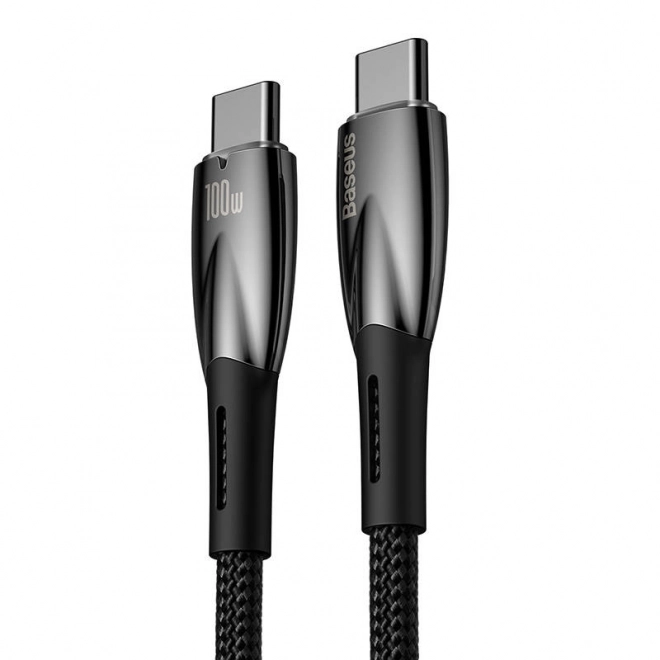 Kabel Baseus Glimmer USB-C na USB-C 100W 1m crni