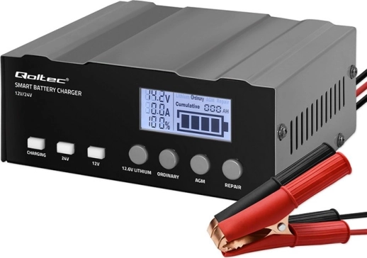 Inteligentni mikroprocesorski punjač baterija 12 V / 12,6 V / 24 V s obnovom i LCD-om za AGM, GEL, WET, SLA i LiFePO4