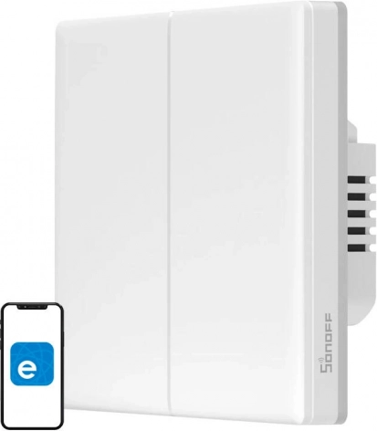 Inteligentni dodirni zidni Wi‑Fi prekidač Sonoff TX T5, 2‑kanalni