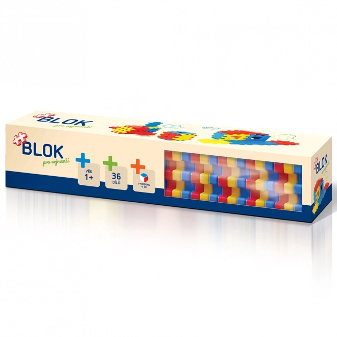 Prva građevinska igračka Blok 36 komada u kutiji 34x7x7cm 12m+