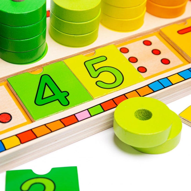 Bigjigs Toys drvena ploča s označenim prstenovima