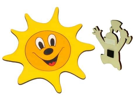 DoDo Drvena dekorativna magnetna sunca