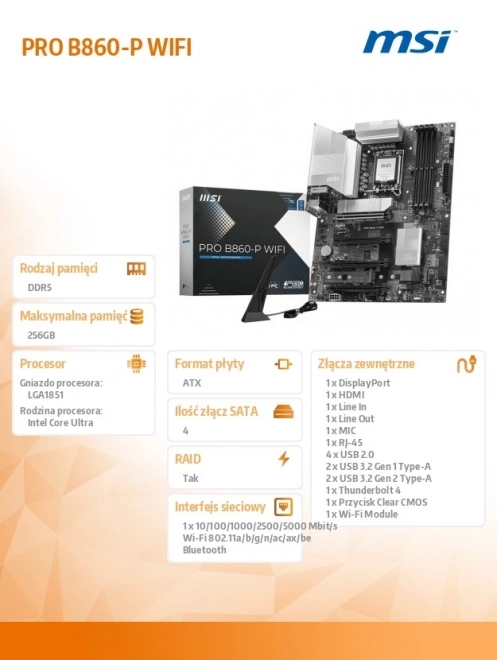 Osnovna ploča PRO B860-P WIFI