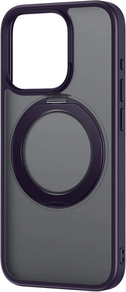 Baseus SkyRing Magnetic futrola sa stalkom za iPhone 14 Pro Max + kaljeno staklo i set za čišćenje ljubičasta