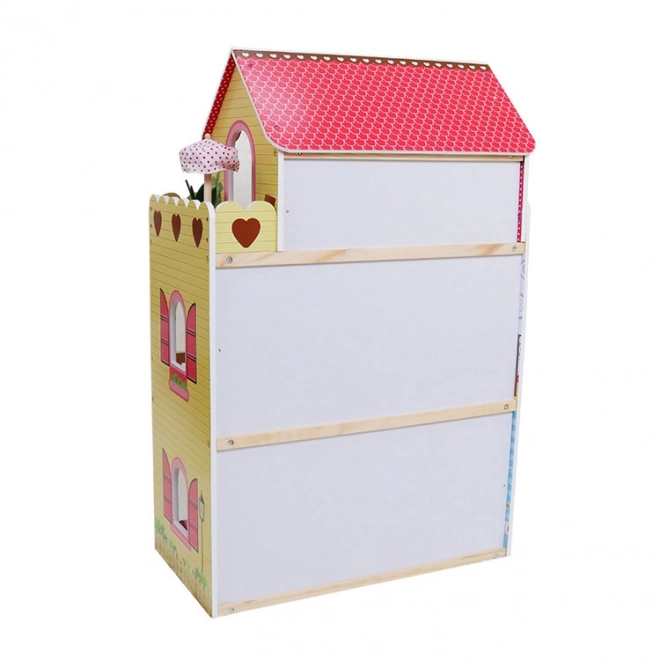 Drvena kućica za lutke, namještaj, bazen + rasvjeta ECOTOYS