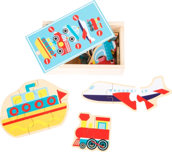 Small Foot drvene puzzle Vozila