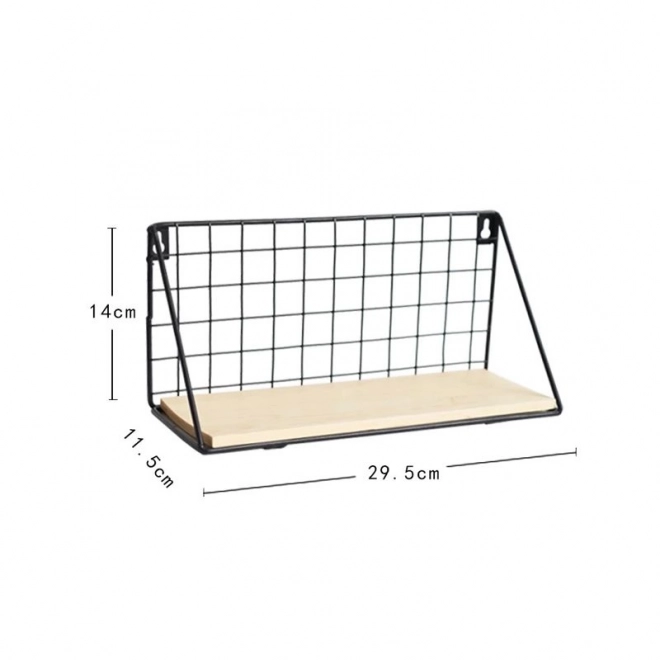 Zidna polica LOFT stil 29,5 cm - crna