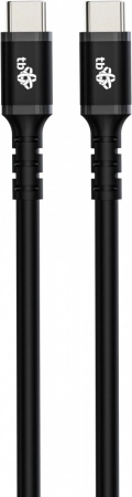 Silikonski USB‑C na USB‑C kabel 3 m, 60 W, crni