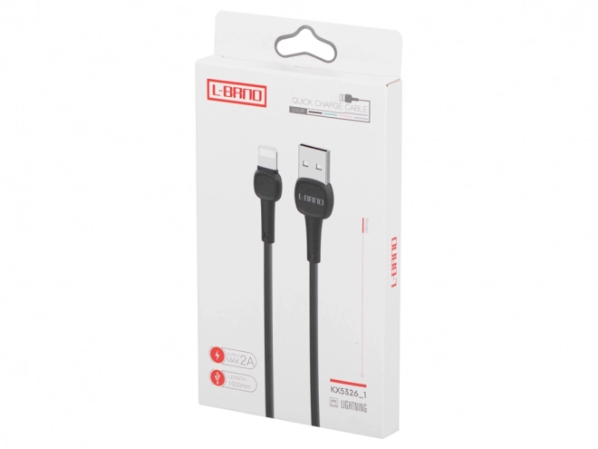 Crni kabel za brzo punjenje Lightning