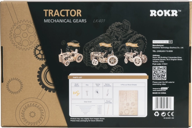 RoboTime 3D drvena mehanička slagalica Traktor
