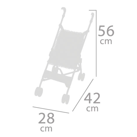 DeCuevas 90093 Sklopiva kolica za lutke golf štapovi 56 cm – Daniela