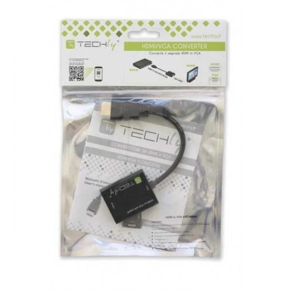 Adaptér HDMI muški na VGA ženski, crni, 10 cm