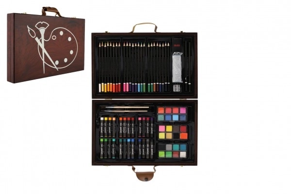 Set za slikanje Art box u drvenom kovčežiću - 79 komada