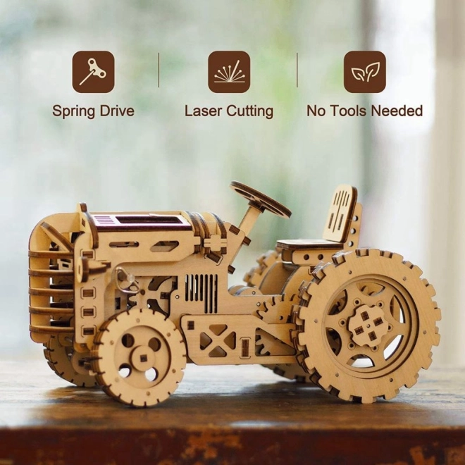 RoboTime 3D drvena mehanička slagalica Traktor