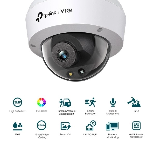 Kamera VIGI 4MP Dome s punim bojama