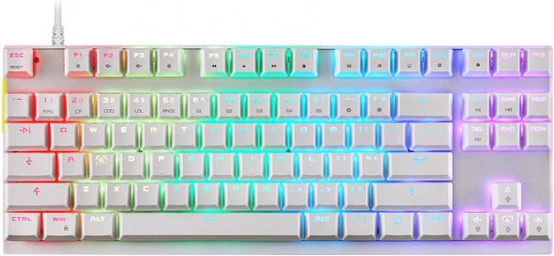 mehanička gaming tipkovnica Motospeed K82 RGB bez numeričkog bloka – bijela