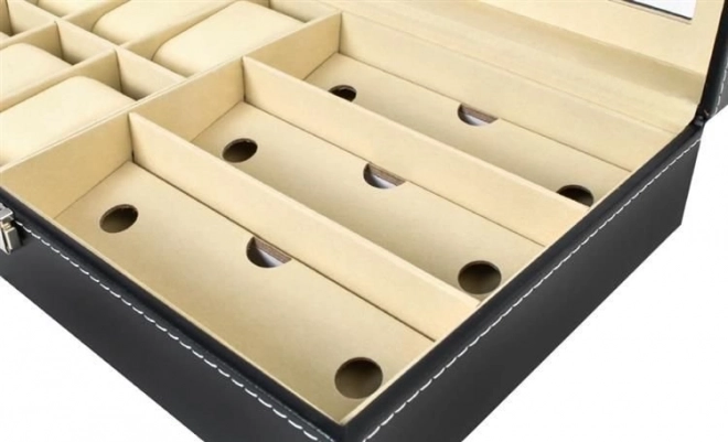 Elegantni crni organizator za satove i naočale