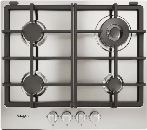 Plinska ploča za kuhanje Whirlpool 60 cm s 4 plamenika i lijevanim rešetkama