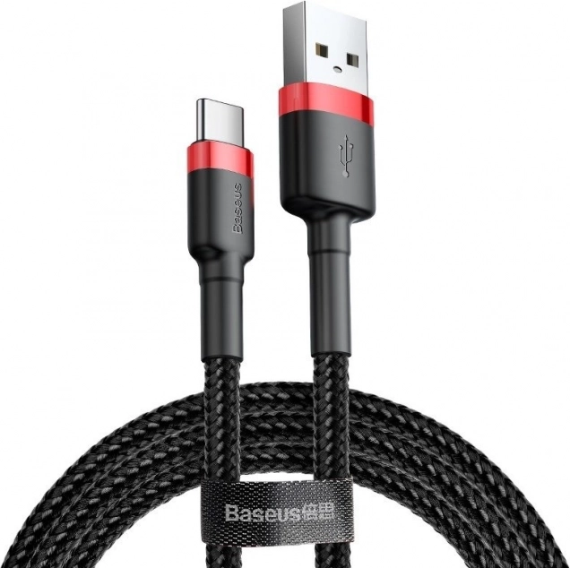 Kabel Baseus Cafule USB-C 3A, 0,5 m crveno-crni