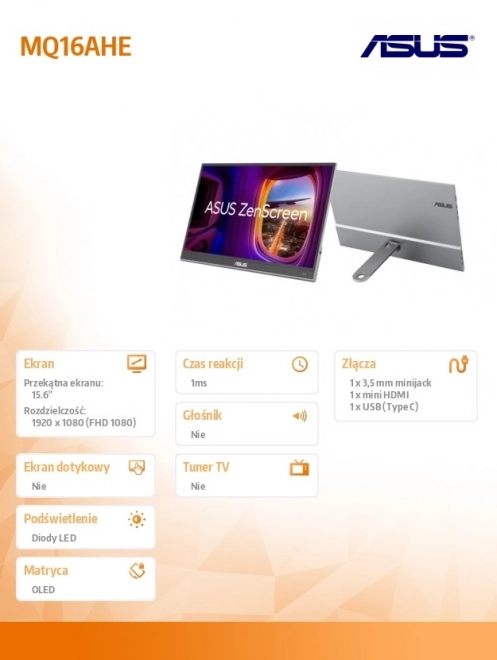 Monitor OLED USB-C 16 inča