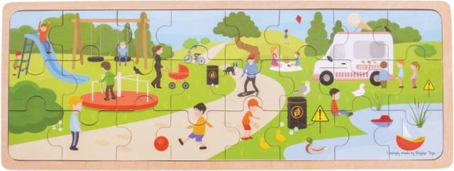 Dječje drvene puzzle U parku