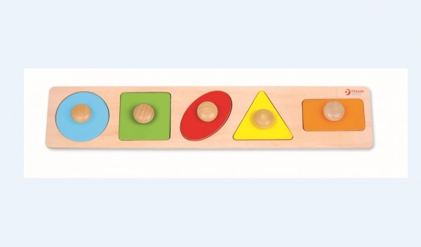 Drvena igračka s geometrijskim oblicima - 5 dijelova