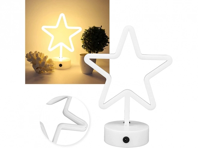 Neonska zvijezda LED lampica s USB