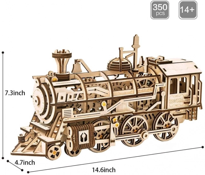 Rokr 3D drvena puzzle lokomotiva 350 dijelova