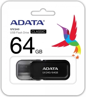 Flash disk ADATA UV240 64 GB USB 2.0 crni
