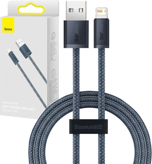 Kabel Baseus Dynamic Series USB na Lightning 2,4A 2 m sivi
