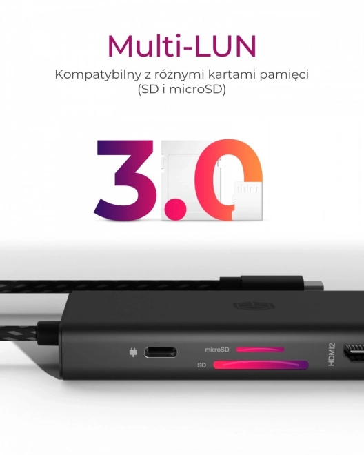 Stolna priključna stanica 9u1 HDMI, DP, CR, Tip-C