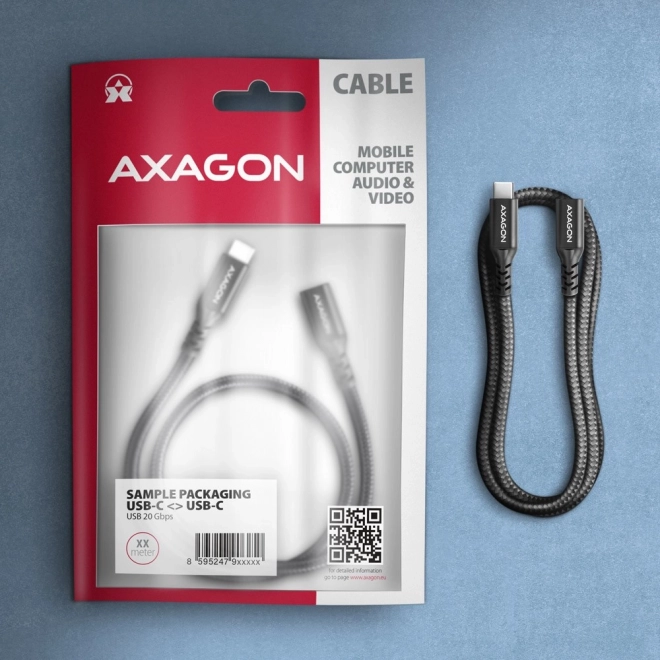 BUCM32-CF15AB Gen2 USB-C - produžni kabel USB-C 1,5 m, 5A, 20Gb/s, PD 240W, opleten