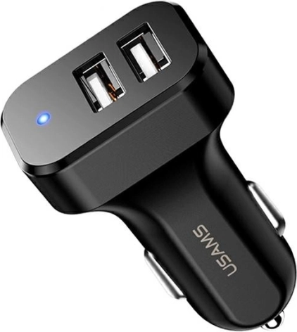 Auto punjač USAMS s 2× USB, 2,1 A