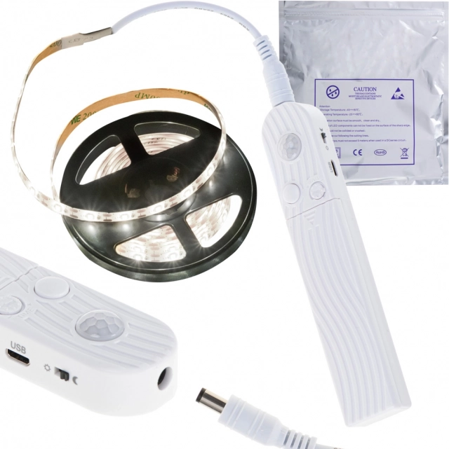 LED traka s senzorom pokreta za USB i baterije 2 m hladno bijela