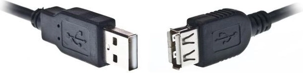 Proširni USB 2.0 kabel AM–AF 1,8 m crni