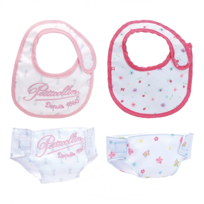 Set s bibovima i pelenama za lutke 36-40 cm