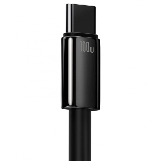 Kabel Baseus Tungsten Gold USB na USB-C, 100 W, 2 m crni