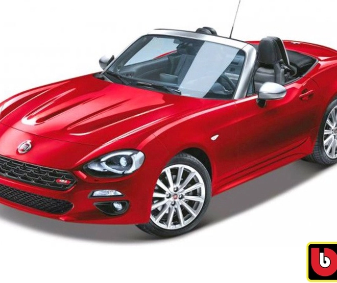 Bburago Fiat 124 Spider crvena 1:24 model