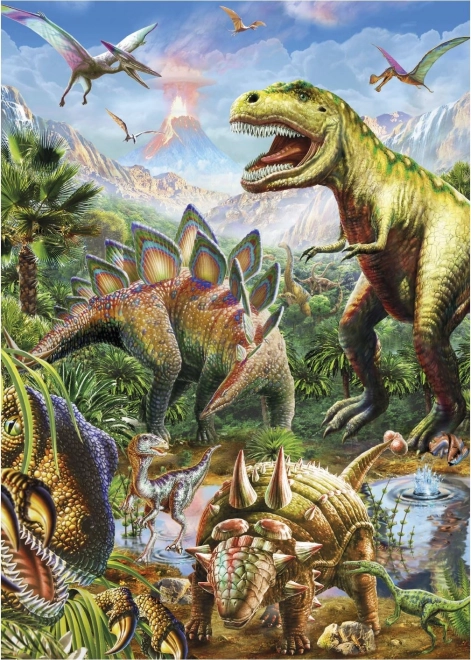 Svjetleće puzzle svijet dinosaura 100 XL dijelova