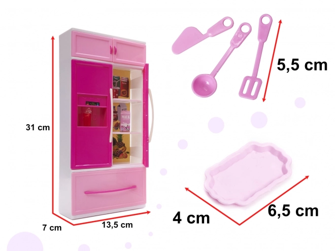 Kuhinjska igračka za lutke 4-moduli s LED efektima