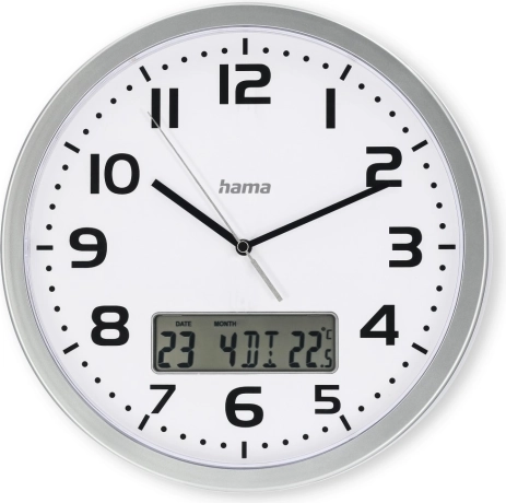 Zidni DCF sat Moorea 30 cm srebrni