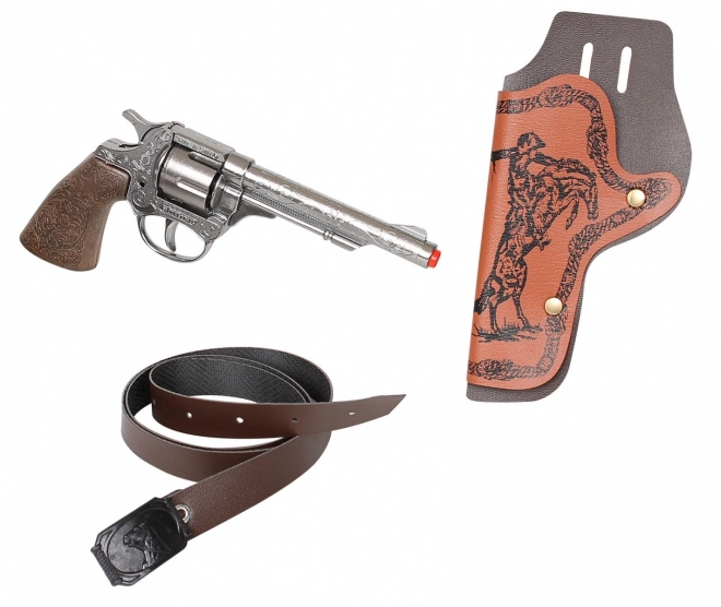 Metalni metalni revolver kaubojski s futrolom 8 metaka Gonher
