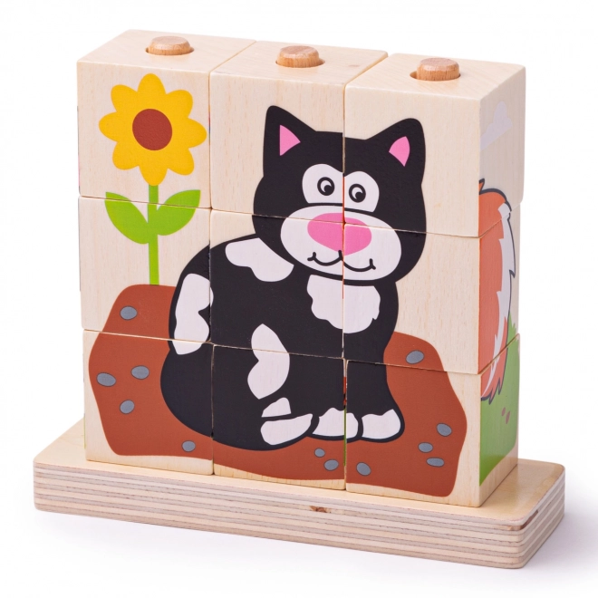 Bigjigs baby slagalice kocke životinje