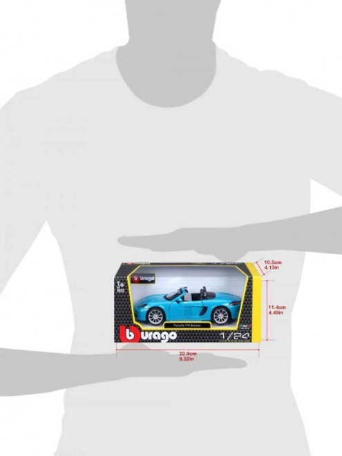Bburago 1:24 Porsche 718 Boxster Plavi