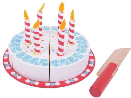 Drveni rođendanski torta za rezanje od Bigjigs Toys