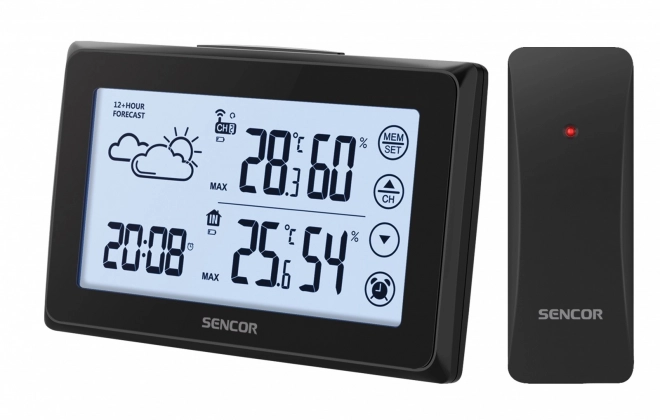 Digitalna meteorološka stanica s zaslonom osjetljivim na dodir i senzorom