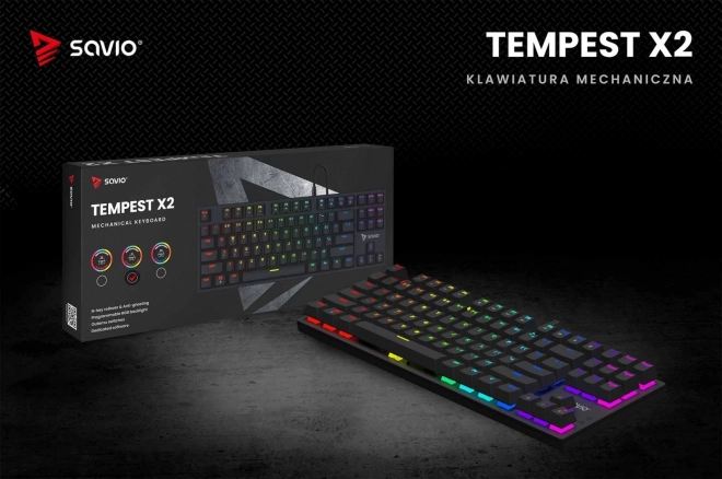 Mehanička tipkovnica Savio Tempest X2 RGB Outemu Brown