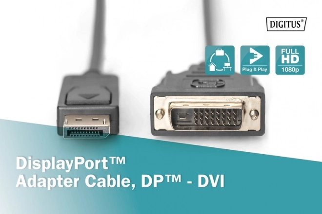Kabel DisplayPort na DVI-D s zaključavanjem 2m