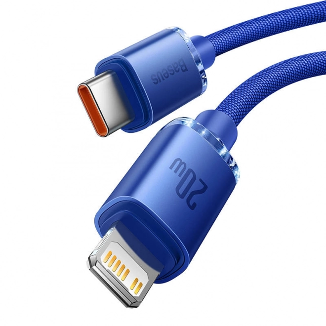 Baseus Crystal Shine kabel USB-C na Lightning 20W PD 2m plavi