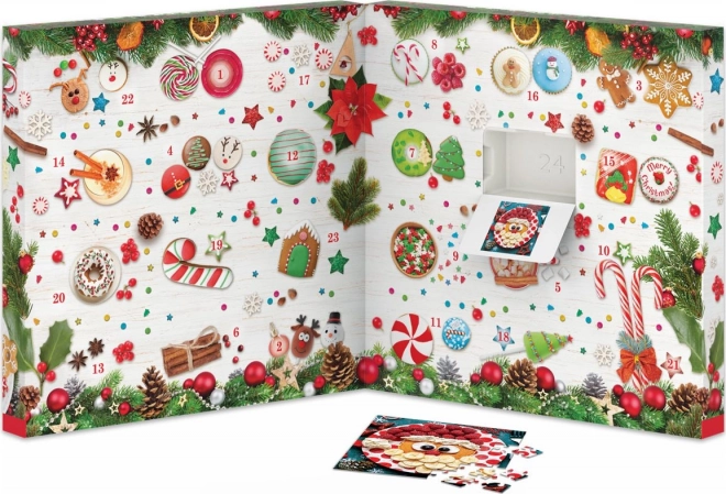 Adventni kalendar s puzzlama Eurographics 24 x 50 komada – Božićne poslastice